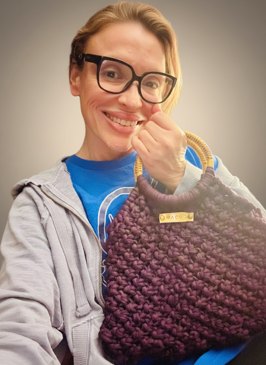 Customizable Macrame Top handle bag