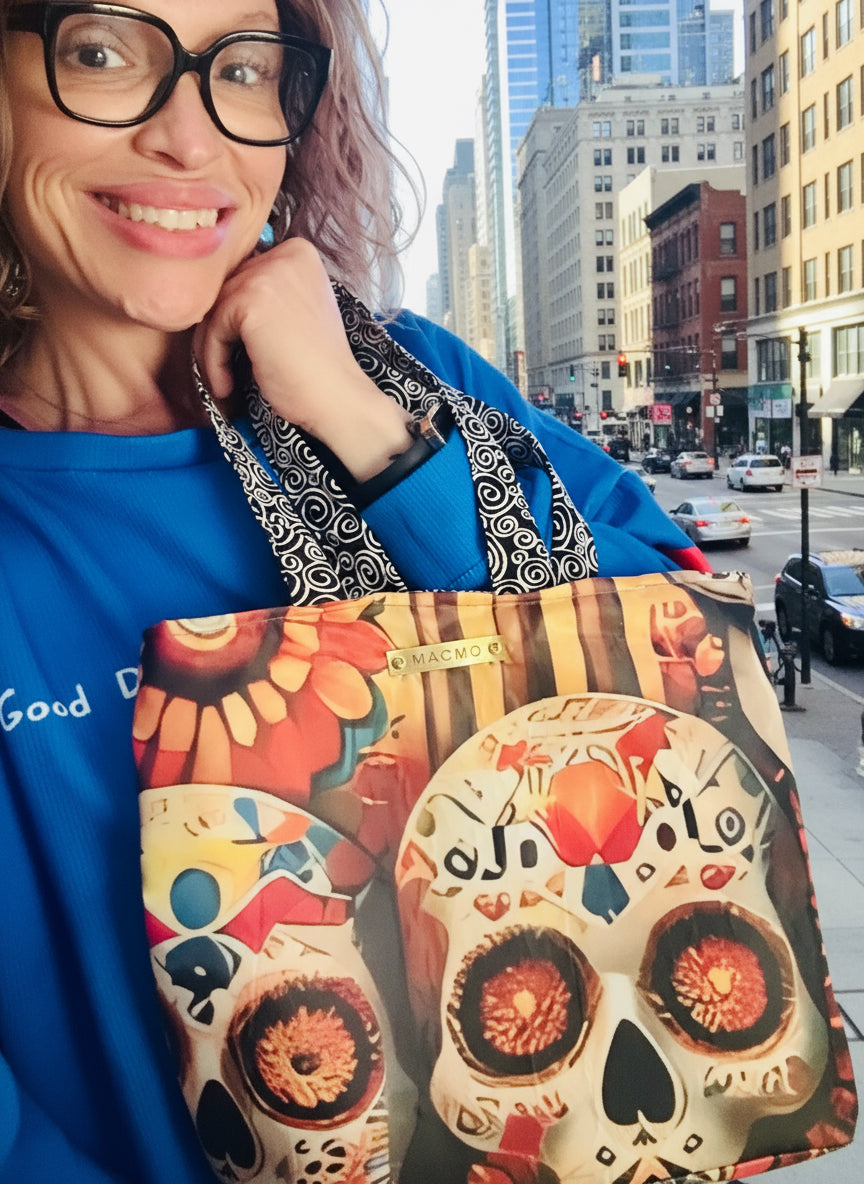 Sugar skull tote