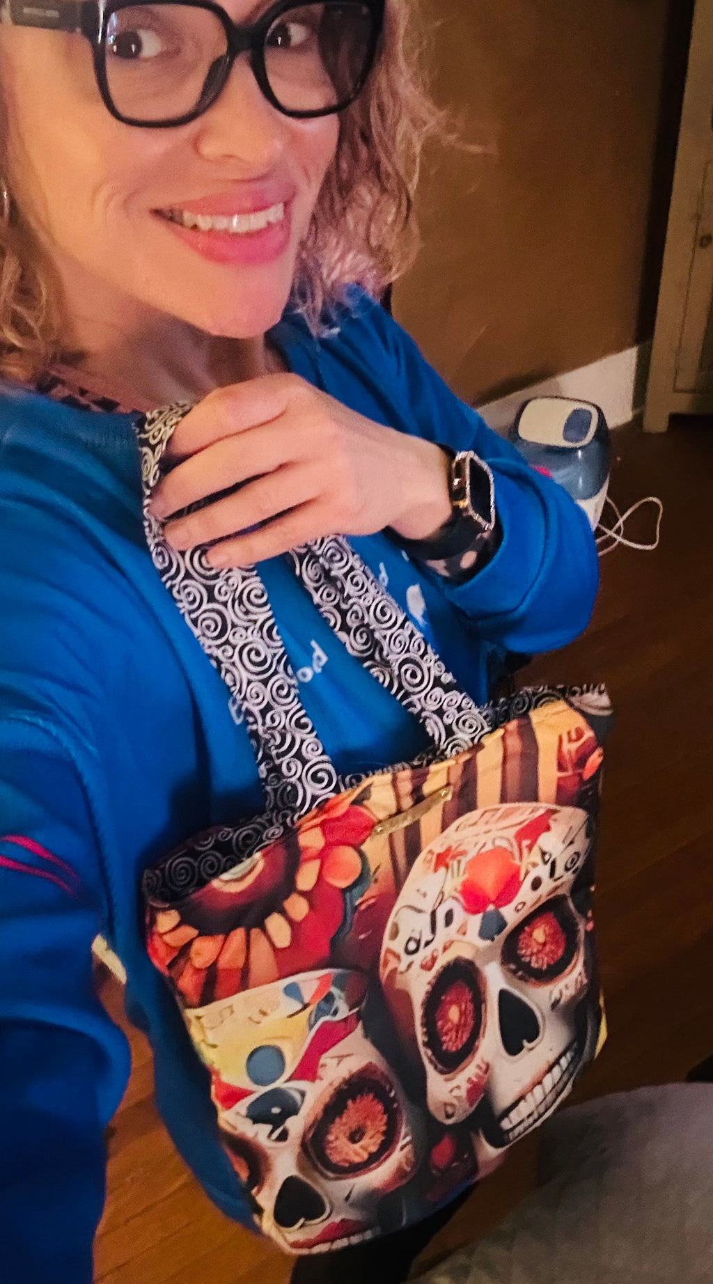 Sugar skull tote