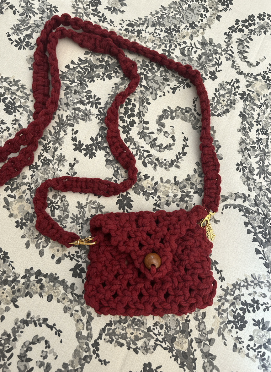 Macrame card holder