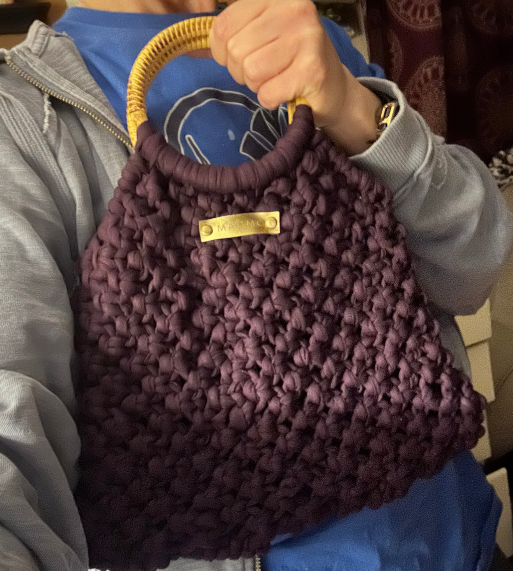 Customizable Macrame Top handle bag