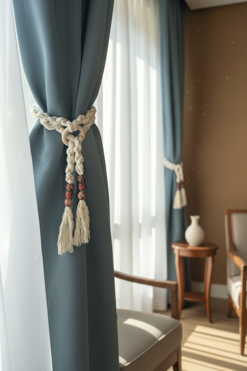 Valance and Curtain Tie set