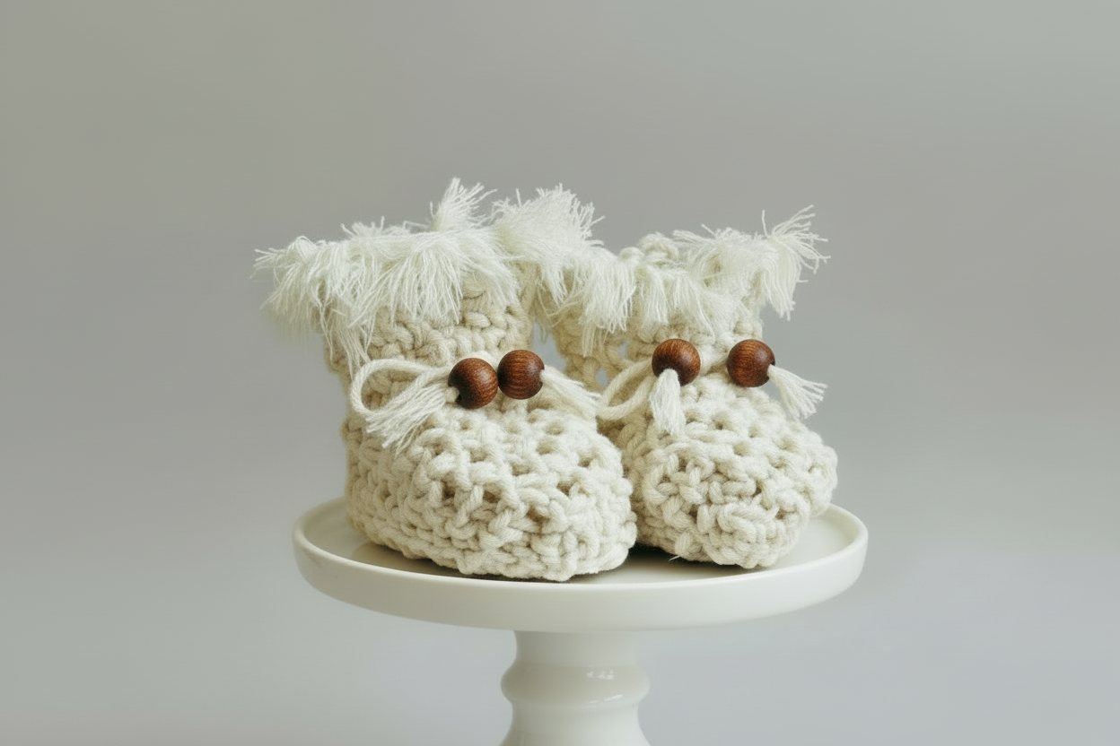 Macrame Baby Booties