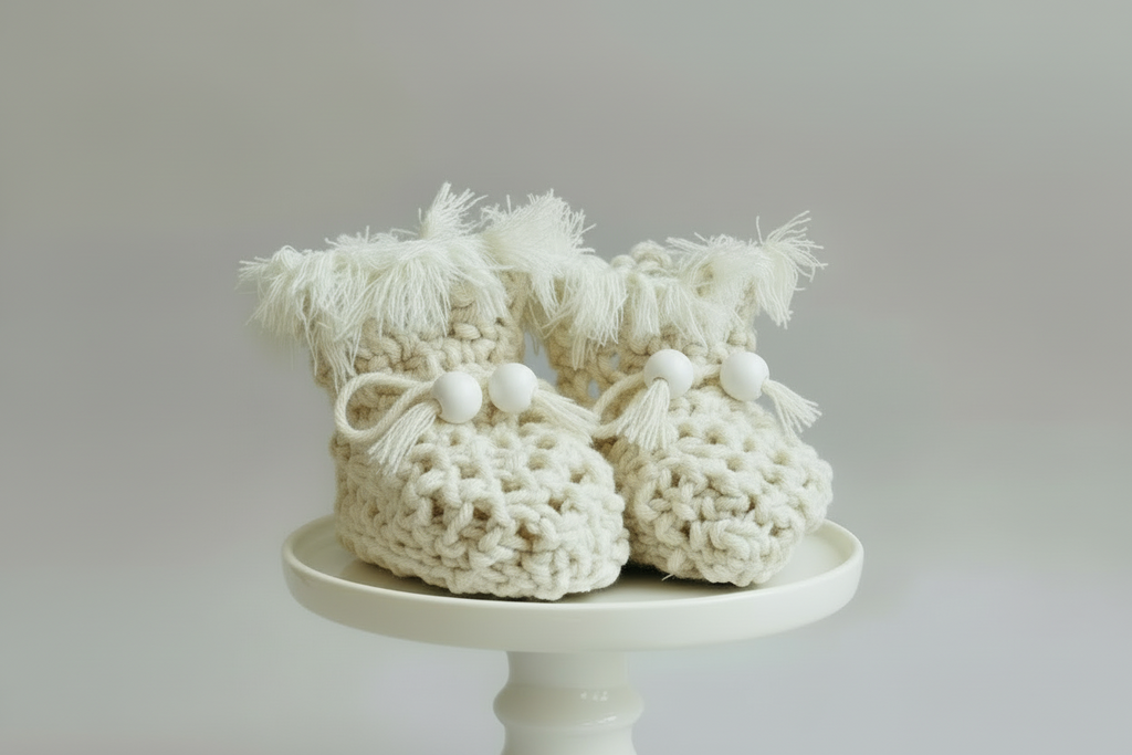 Macrame Baby Booties