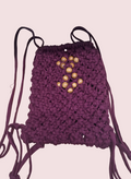 Handmade Macrame Backpack: Mini Cotton Nap Sack