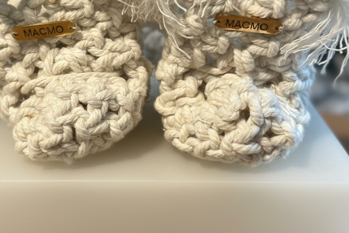 Macrame Baby Booties