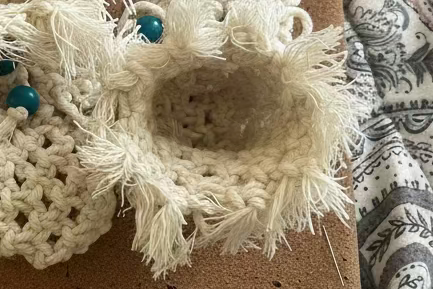 Macrame Baby Booties