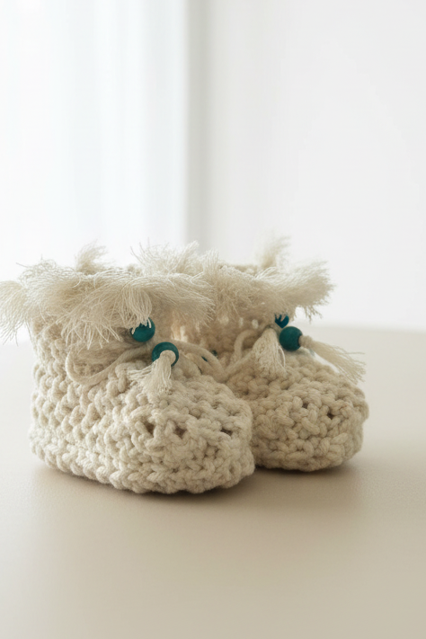 Macrame Baby Booties