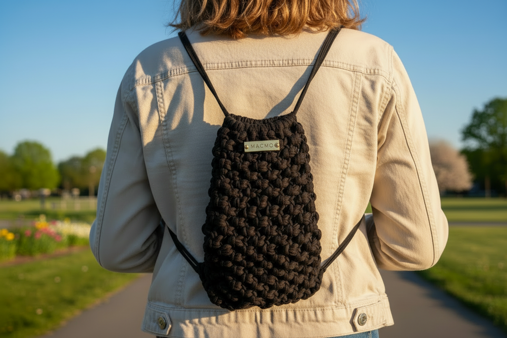 Slick mini macrame back pack