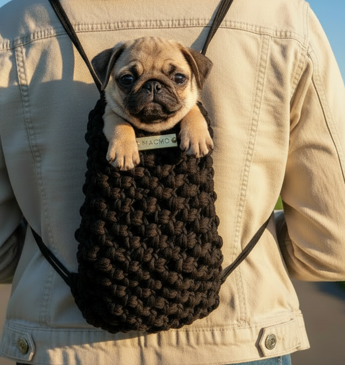 Slick mini macrame back pack