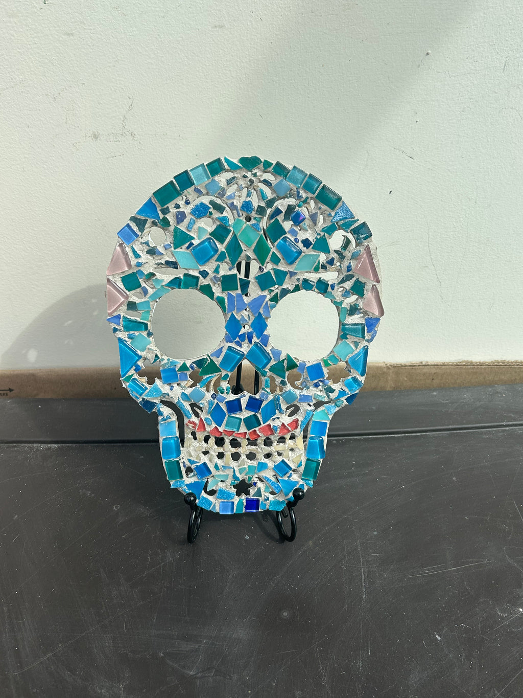 Vibrant Mosaic Sugar Skull Wall Decor
