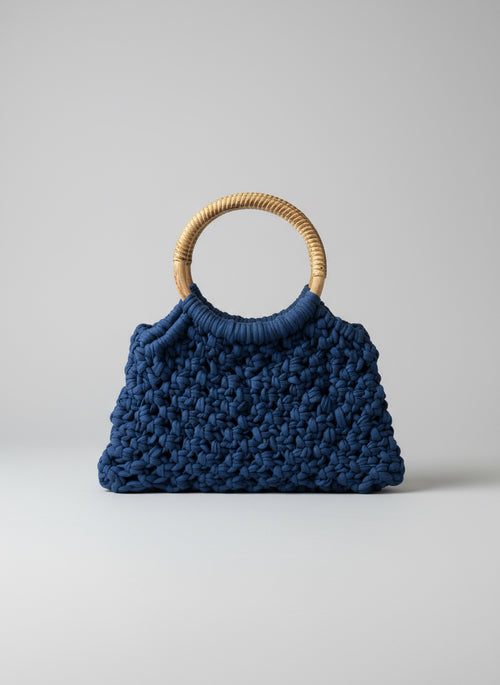 Customizable Macrame Top handle bag
